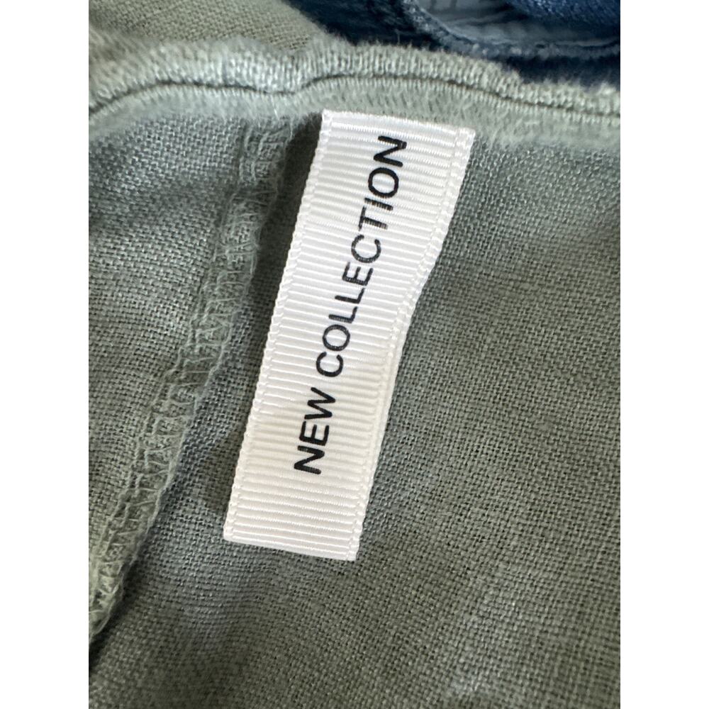 NEW COLLECTION 100% Linen Short Sleeve Dress Green Small/Medium - Picture 4 of 5